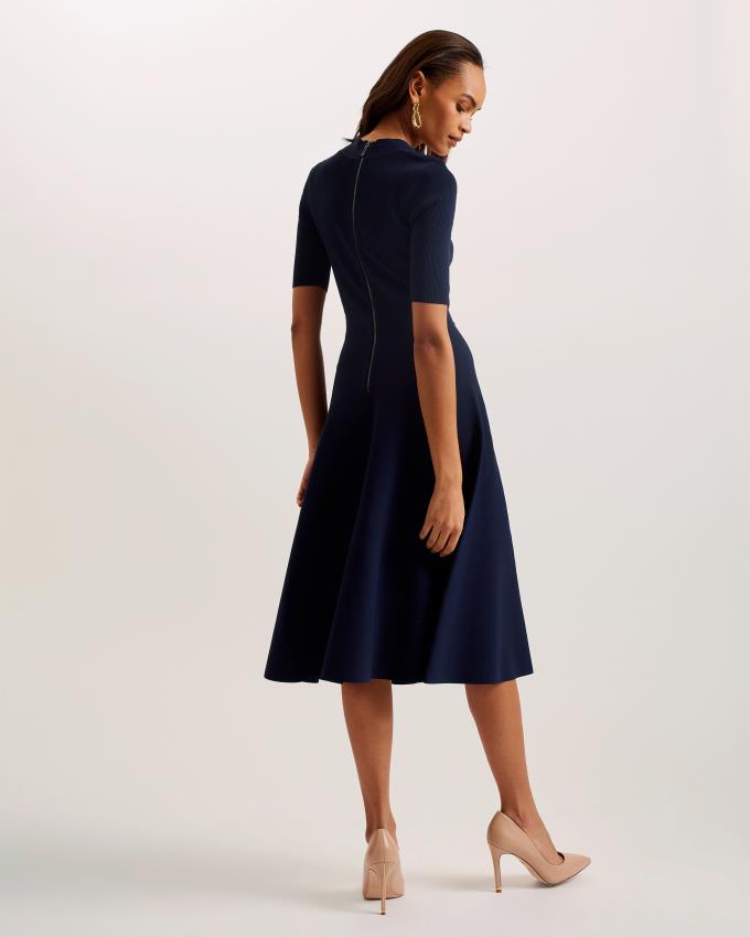 Peignoir Ted Baker Sweetheart Neckline Knit Midi Bleu Marine Femme | LSL-77394364